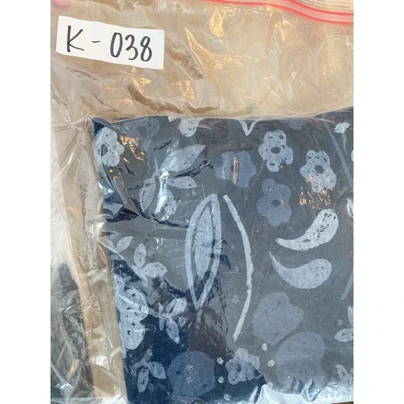 Fresh Produce Womens Floral Midi Skirt 1X Blue Cotton Coastal Grandma Pull On - Picture 7 of 7